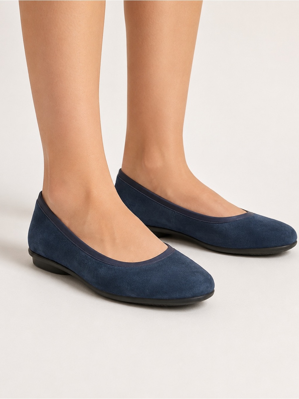 Clarks Navy Suede Ballet Flat